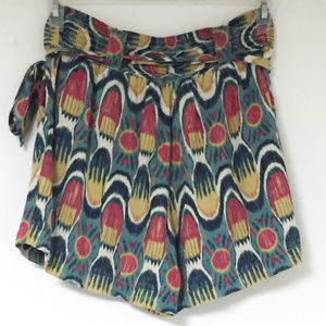 Lucky Brand Ikat Printed High Waist Shorts Small